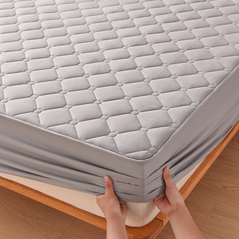 A类长绒棉防水床笠单件纯棉床罩套隔尿透气夹棉席梦思床垫保护罩