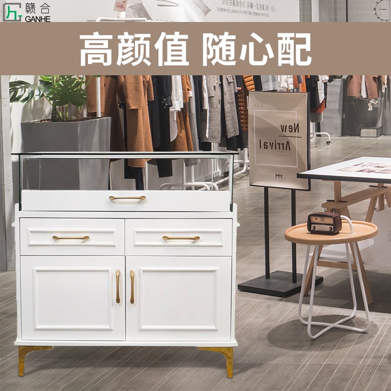 珠宝展示柜商用玻璃柜手镯玉器柜现代轻奢岛柜饰品柜台服装首饰柜
