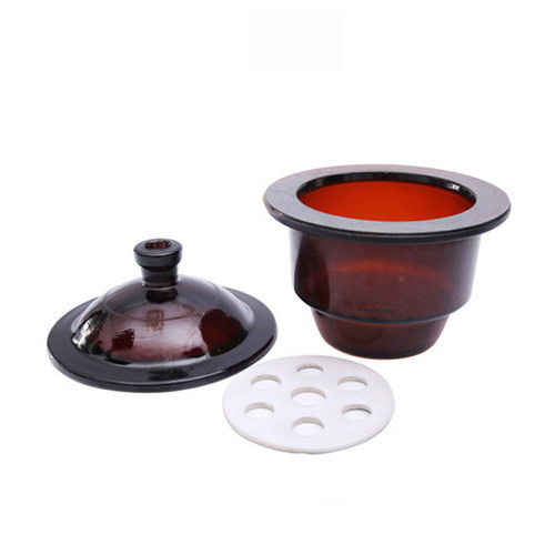 蜀牛棕色 玻璃干燥器真空干燥器带瓷板15-40Ncm实验室器皿规格齐