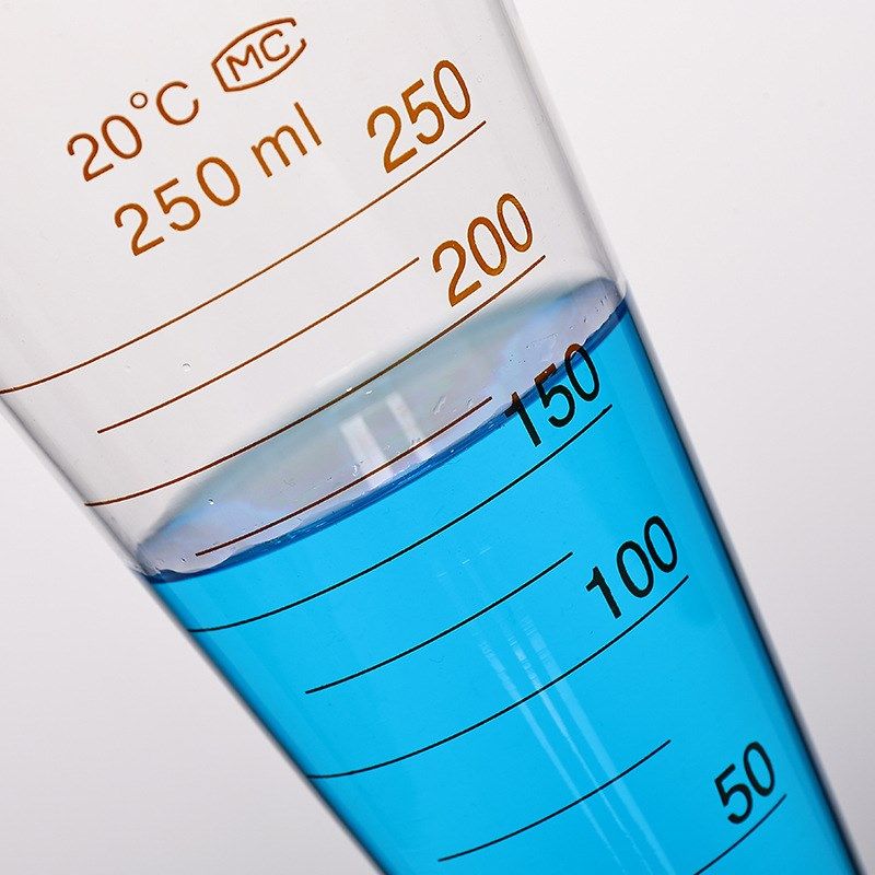 量杯玻璃量杯f带刻度可承受高温玻璃量杯实验室器材透明三角量杯