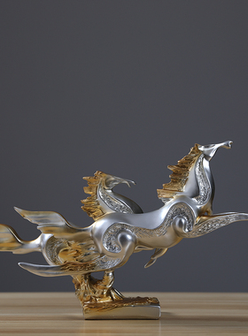 创意欧式马摆件客厅酒柜办公室桌装饰品摆件家居饰U品摆设工艺礼