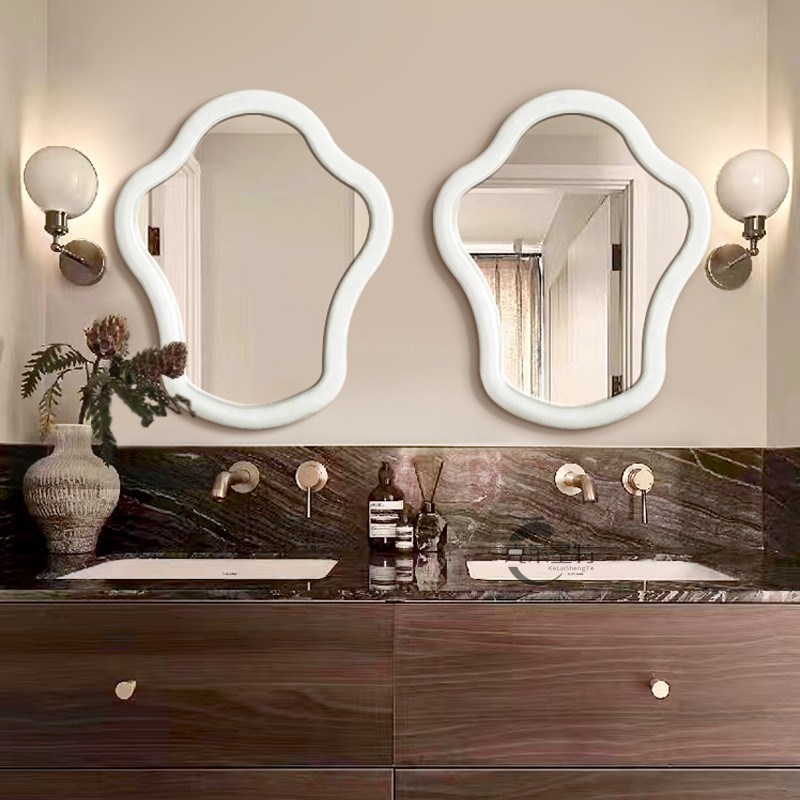 卫生间浴室镜壁挂家用异形卧室y梳妆台化妆镜客厅背景墙挂墙装饰