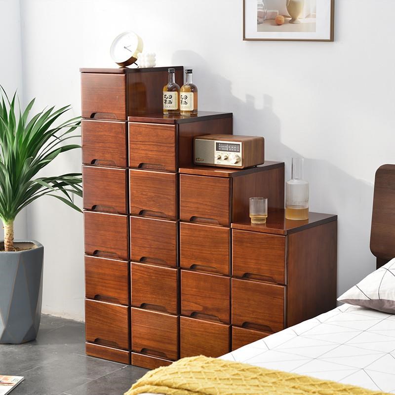 斗柜实木质家具25/30/50cm宽加深长60多层整装抽屉V式收纳储物柜