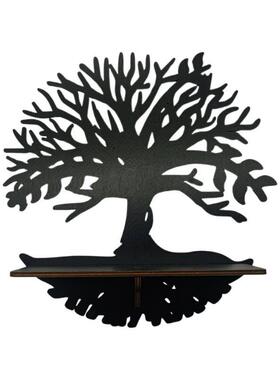 现货木制树形墙壁挂件木质烛台置物架收纳支架家居装饰壁挂式