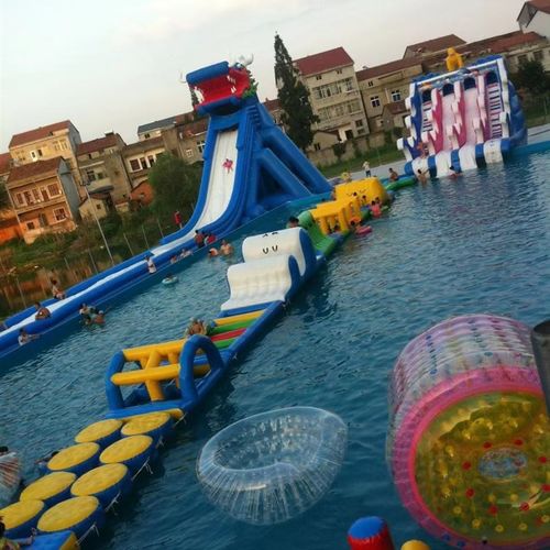 水上闯关大型移动水上乐园设备厂家水上冲关障碍组合移动支架水池