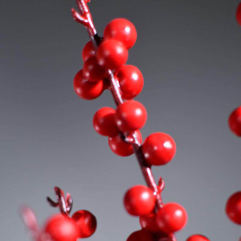 红果子相思豆仿真花北美冬青富贵果红色浆果新年装饰插花客厅假花