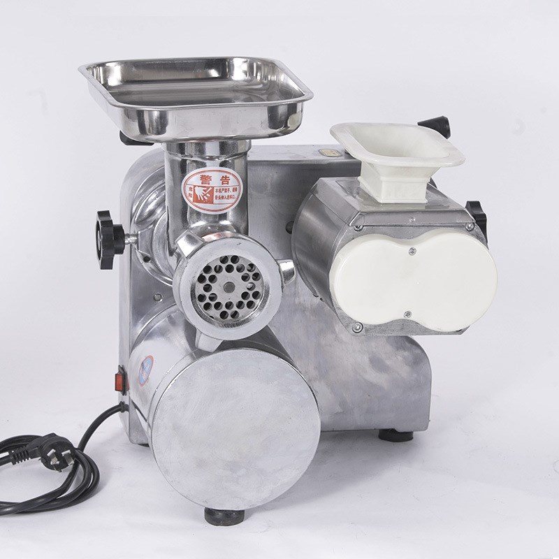 128型强力台式绞切两用机商用大功率不锈钢多功能碎肉搅肉馅机