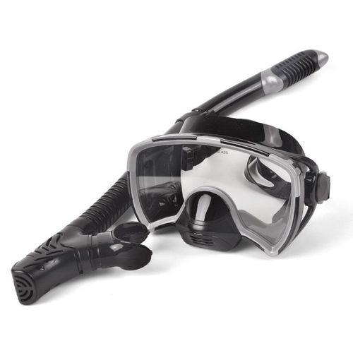 大视野一体浮潜水面罩潜水镜 自动排水阀猪鼻子潜水面镜 厂家供应