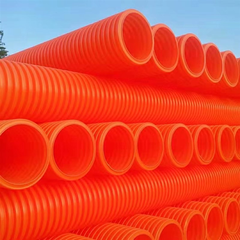 IFB双壁波纹管改性聚丙烯平壁增强MPP波纹管电力电缆管套卡扣连接