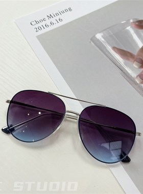 粉色少女高级感大框墨镜圆脸显瘦开车遮阳复古蛤蟆镜太阳眼镜韩版