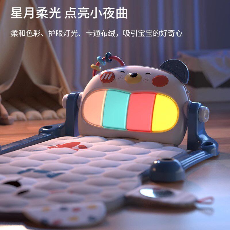 婴儿脚踏钢琴健身架器新生幼儿x宝宝0-3三四个月3音乐益智脚蹬玩