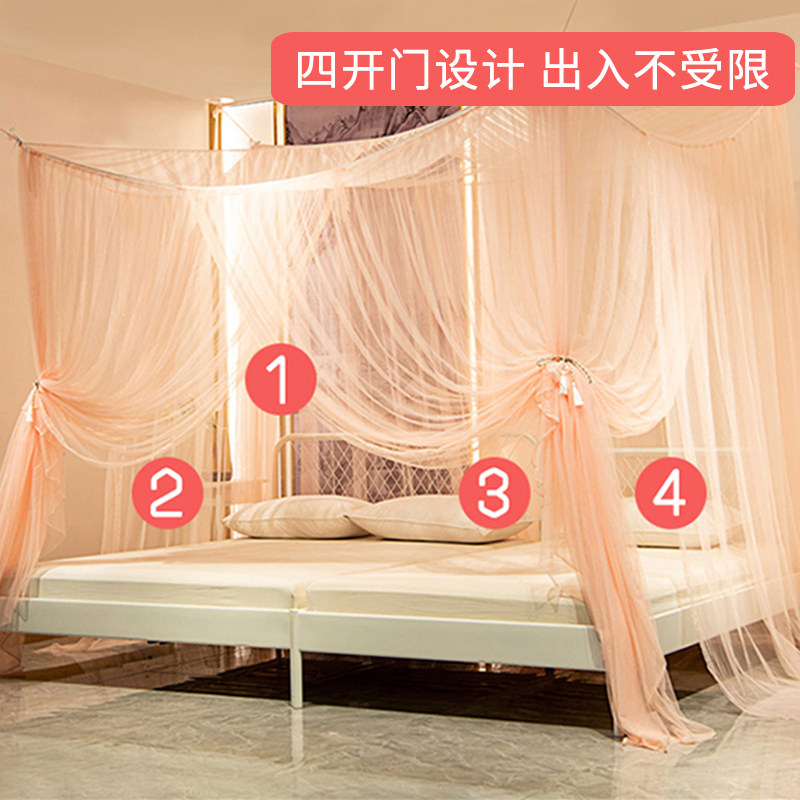蚊帐无需支架老式吊顶挂式家用夏天方便拆洗加大拼接床榻榻米定制