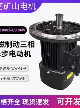 黑色KD河南矿山起重机电机YED802-4/0.8KW电磁制动三相异步马达