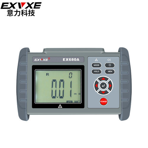 意力EX680A手持式直流低电阻测试仪微欧计EX3070手持式变压器欧姆
