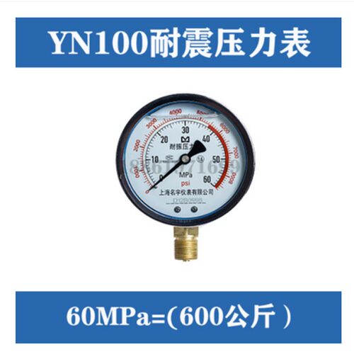 YN100 60MPa 耐震压力表抗振油压表 防震压力表液压表600公斤防振
