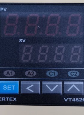 台湾巨诺温控器VERTEX VT4826+ DC24V电源2组报警 VT4826 2组输出