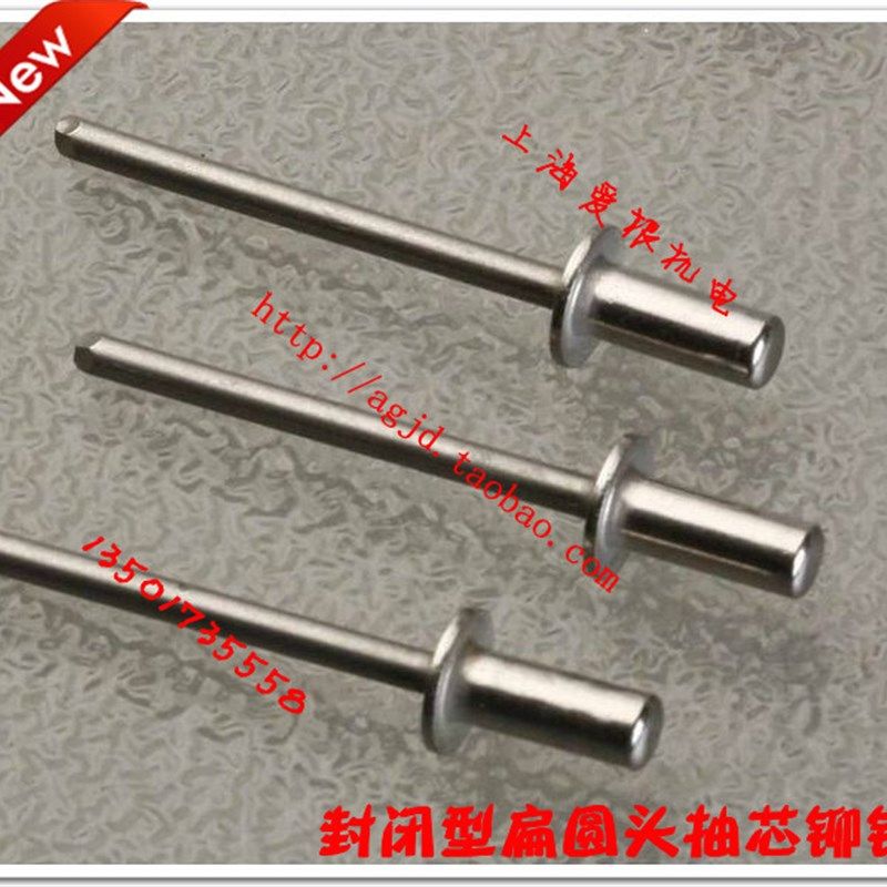 304不锈钢封闭型扁圆头抽芯铆钉不锈钢抽蕊铆钉 M4*12 百只价,标准件/零部件/工业耗材,输送带/传送带,淘宝优惠券,粉丝福利购,淘宝优惠卷