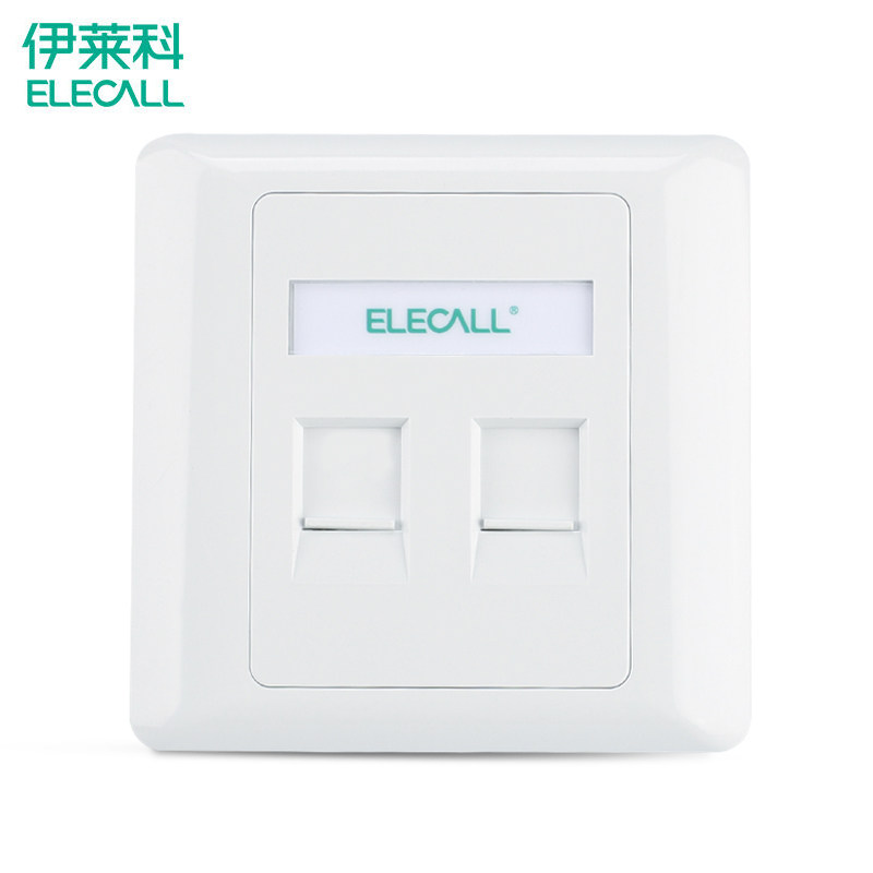 开关插座面板电话插座86型免打线电话面板 家用明装模块插座