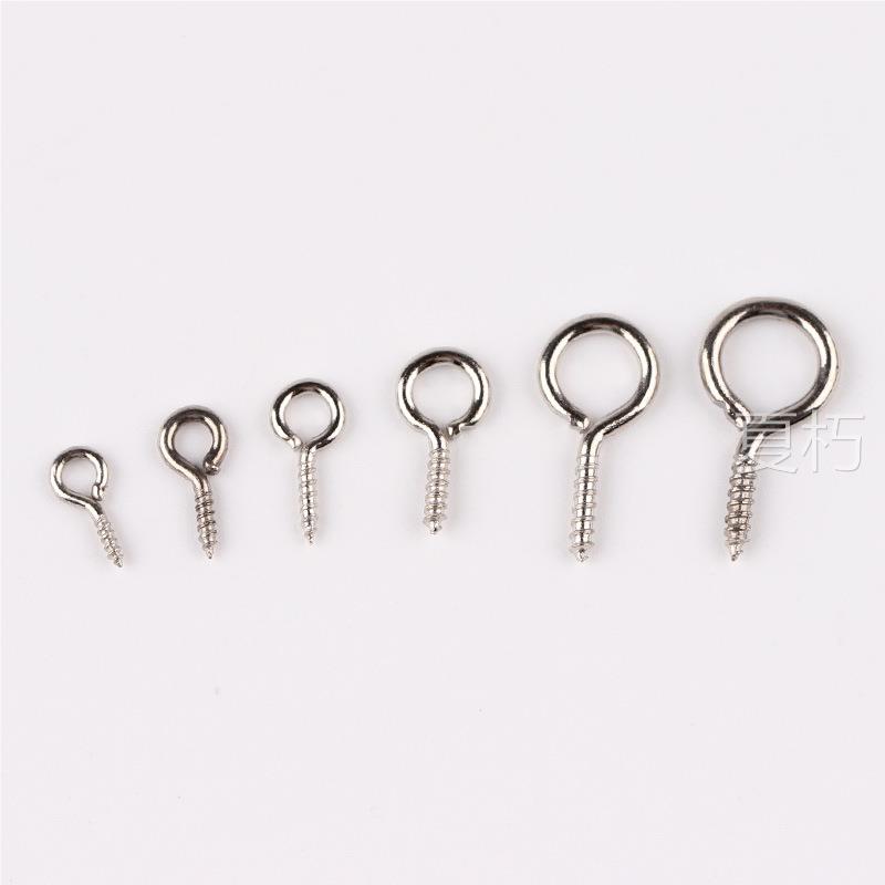 金属灯勾带钩羊眼螺丝羊眼钩吊坠羊角钉圆头环形自攻钉灯diy
