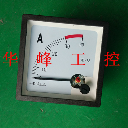 长城CD-72 15A 20A30A直接式交流电流表面板72X72开孔68*68mm直通
