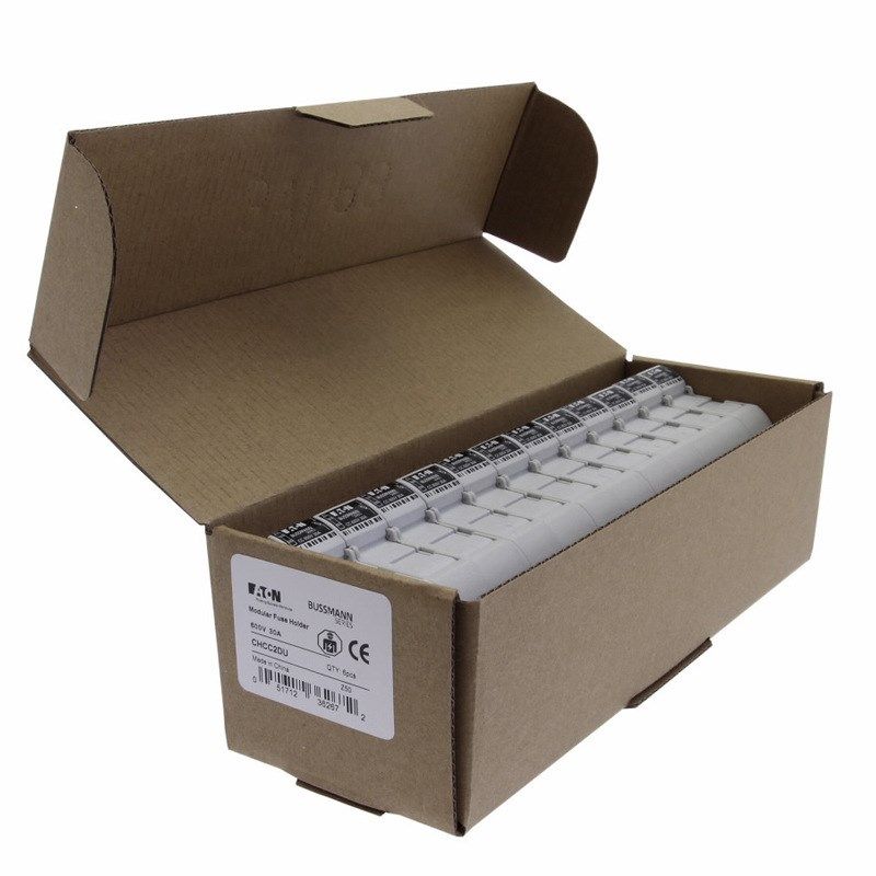 EATON伊顿BUSSMANN保险丝座CHCC2DU 600V 30A 2P 10.3x38mm熔断器