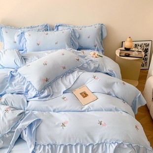 夏季 冰丝四件套轻奢高档水洗天丝床单被套凉感床上用品2025新款