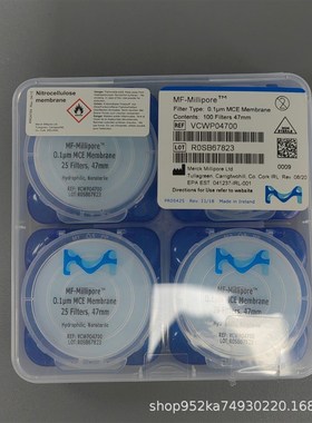 0.1m滤膜Millipore密理博混合纤维素酯滤膜VCWP04700/02500