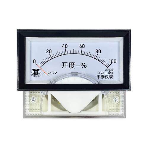 69C17 100-%直流开度表5V输入指针式仪表特殊仪表安装尺寸46*86mm