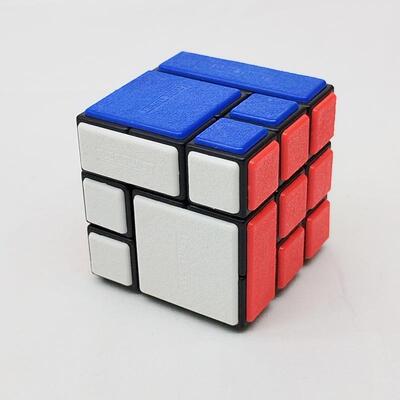 梯色捆绑三阶魔方30号 洞洞插销版Bandaged Cube限制旋转难度挑战