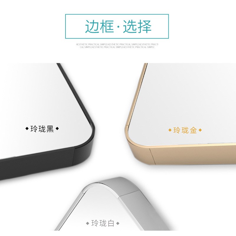 穿衣镜壁挂宿舍贴墙门后镜门挂免打孔家用挂墙试衣家用女全身镜子