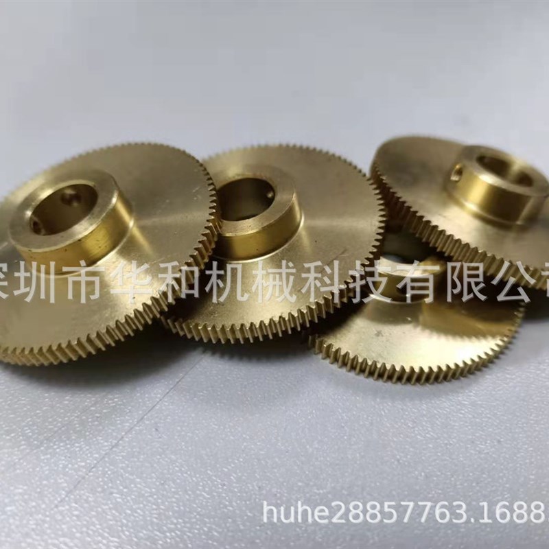 现货 铜齿轮0.4模99齿35齿台阶齿轮直齿轮精密模型电机齿轮