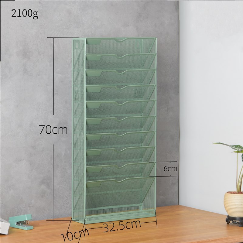 8层10层金属文件架办公桌书架桌面资料架文具资料档案收纳架置物