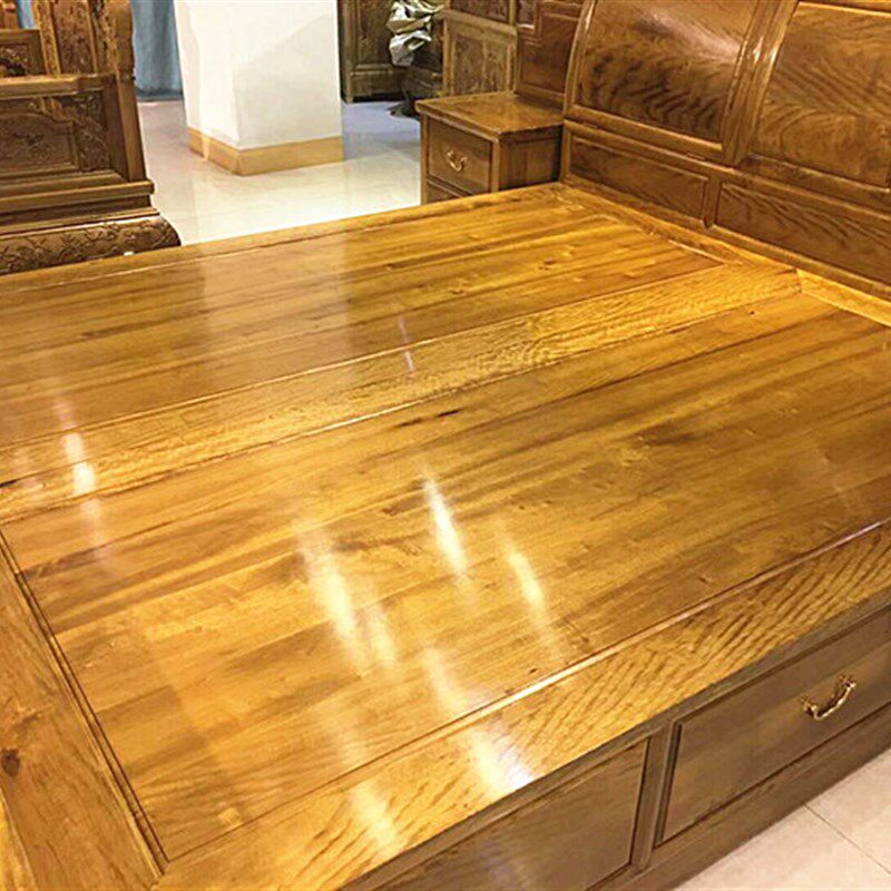 金丝楠木家具床全小叶桢楠床明式床双人床红木古典床Z床带头柜床