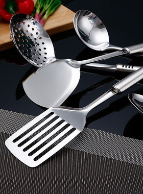 样板间厨房组f合烹饪厨具七件套不锈钢勺子铲子摆件样板房软装饰