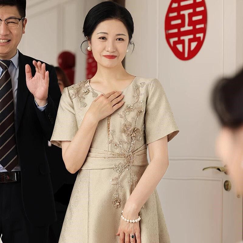 【羲和】喜妈妈装结婚礼服连衣裙轻奢2025夏喜婆婆婚宴装日常可穿