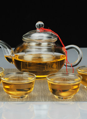 迷你玻璃泡茶壶小型煮茶s壶耐热花茶壶过滤冲茶器家用功夫茶具套