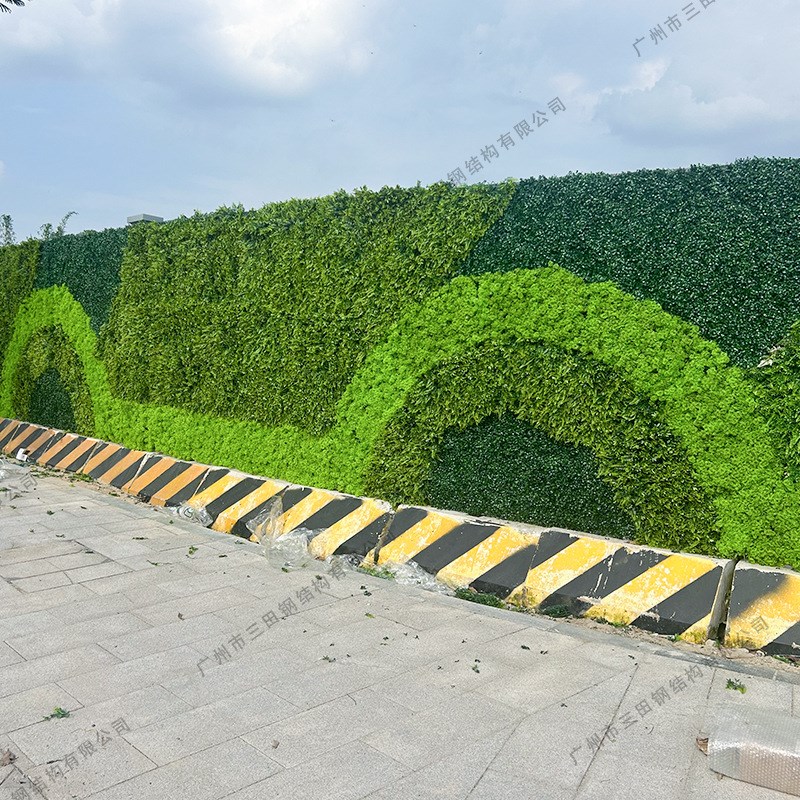 绿植围墙市政外墙绿化草围挡小区绿植形I象墙工程围墙立体绿植围
