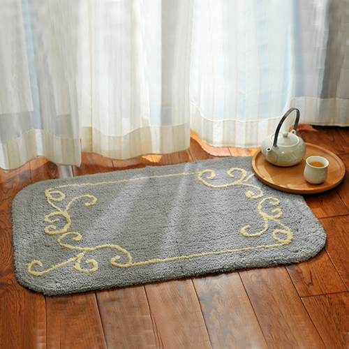 全棉加厚长毛脚垫卫浴吸水防滑地垫家用进门卧室门垫地毯可机洗