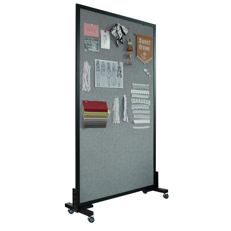 落地屏风a软木板照片墙立式移动支架愿景板公告栏灵感板展示板