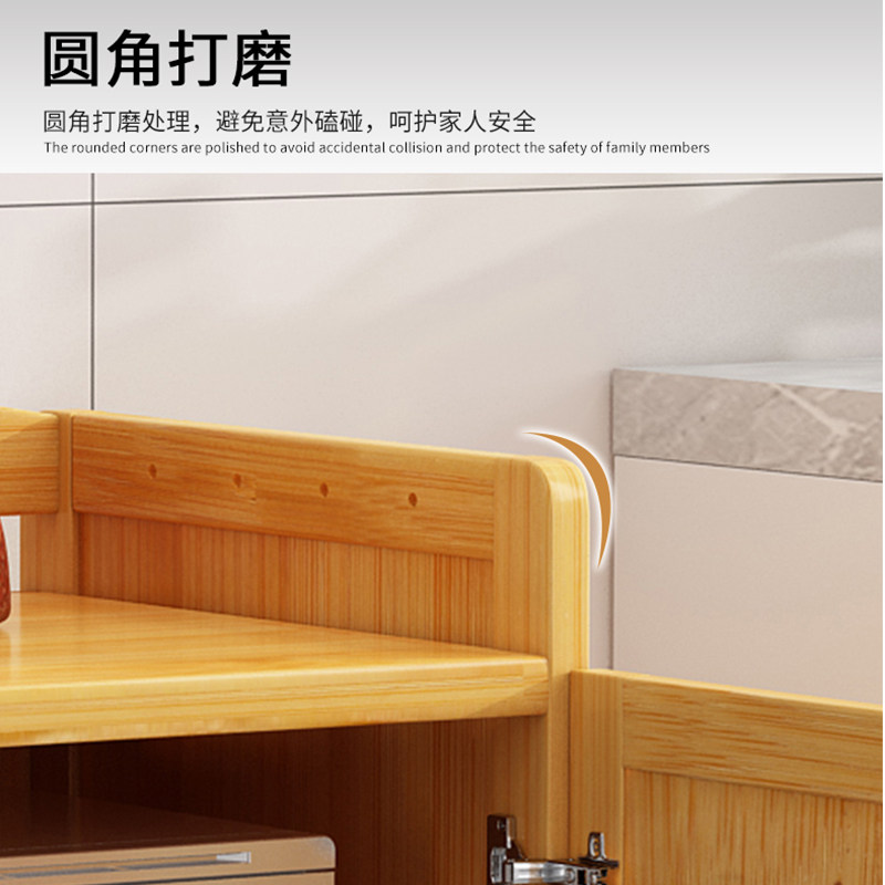 带门厨房置物架餐边柜全门现代烤箱D收纳架储物柜微波炉架碗柜橱