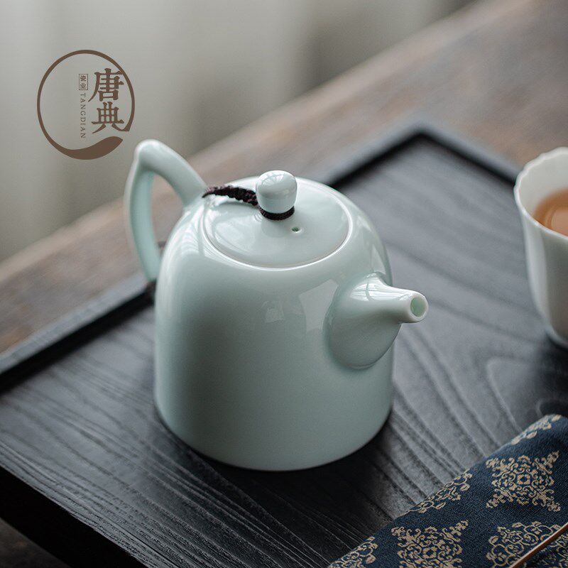 唐典 日式茶壶贵妃壶 青瓷茶具粉青泡G茶器秦权壶功夫茶具办公茶