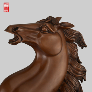 铜马摆件紫铜马到成功工艺礼品摆饰客C厅玄关酒柜办公室生肖马装