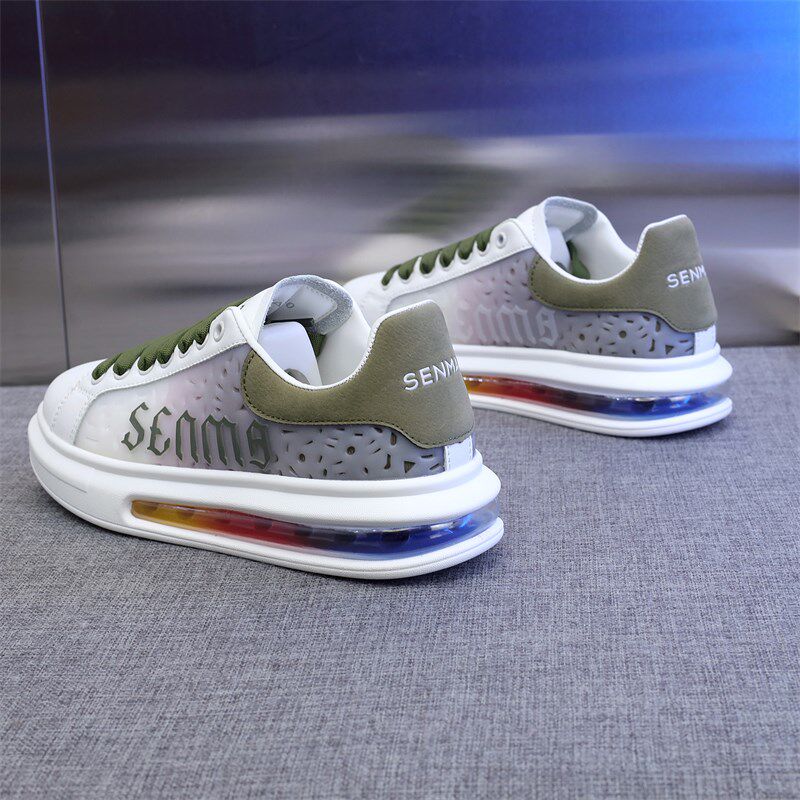 春季新款男鞋2024透气休闲运y动板鞋小白鞋软底轻便百搭潮流运动