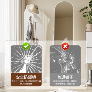 旋转穿衣镜全身镜卧室落t地挂衣架一体衣帽架镜子立式 可移动试衣