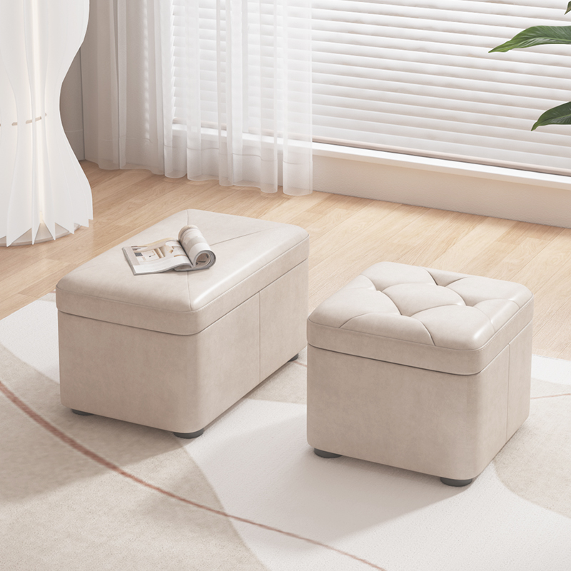 凳子家用可收纳客厅沙发凳门口换鞋凳储物凳穿鞋凳脚凳小凳子皮凳