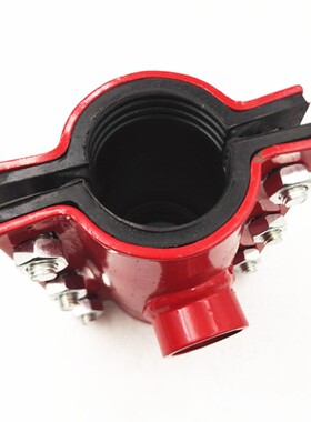 分水三通抢修节DN65*50带丝牙堵漏器哈夫节管道修补器100*50 150