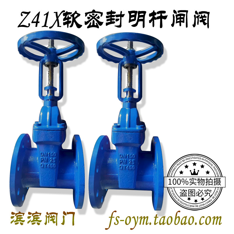 Z41X-16Q法兰软密封闸阀 球墨铸铁弹性座封明杆闸阀 管道开关阀