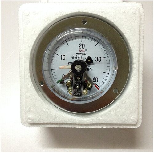 红旗轴向带边磁助电接点压力表YXC100ZT 1.6MPA全规格现货[实体店