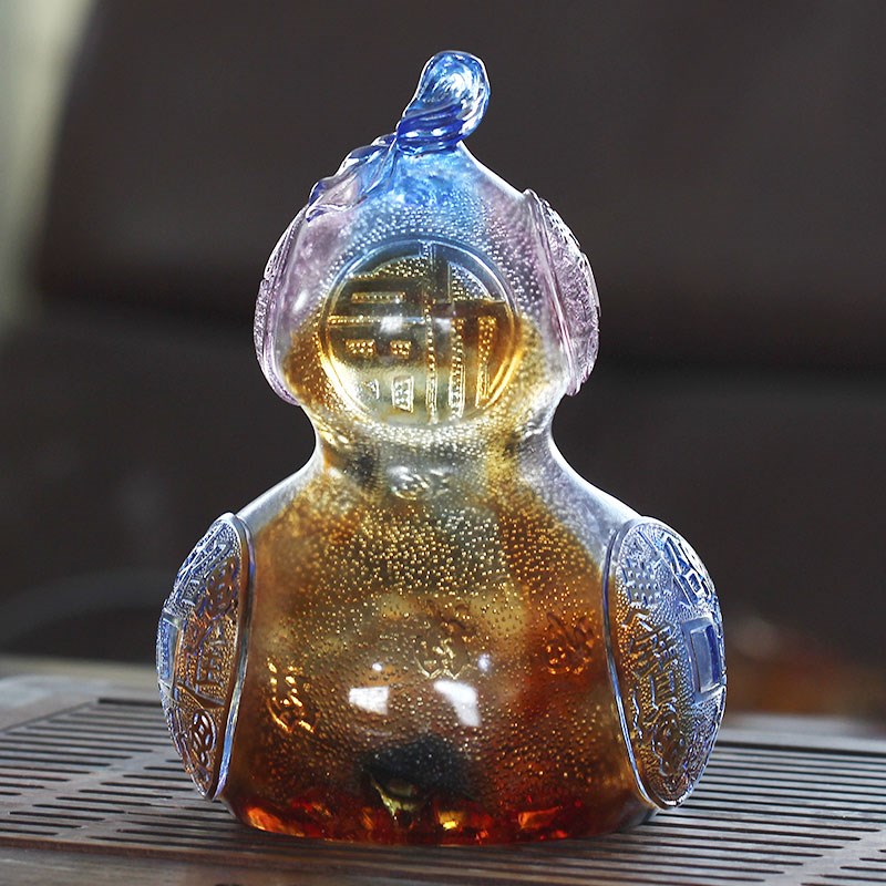 琉璃葫芦聚宝盆摆件福禄有余居家玄F关办公摆放乔迁送礼收纳用品