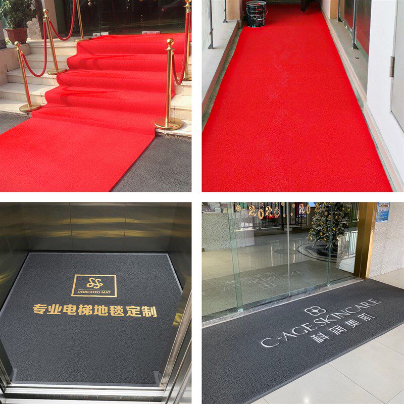 进门地垫商用入户门室外红地毯酒店门口店铺开业O定制LOGO迎宾门